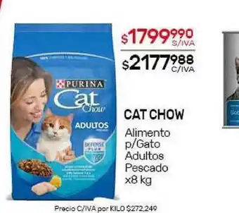 Nini Mayorista Purina Cat Chow Alimento p/Gato Adultos Pescado x8kg oferta