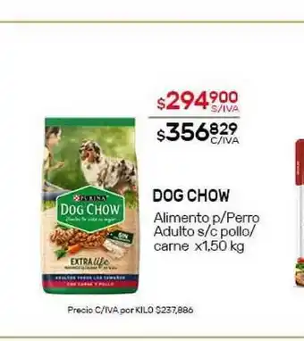 Nini Mayorista Purina Dog Chow Alimento p/Perro Adulto s/c pollo/carne x1,50kg oferta