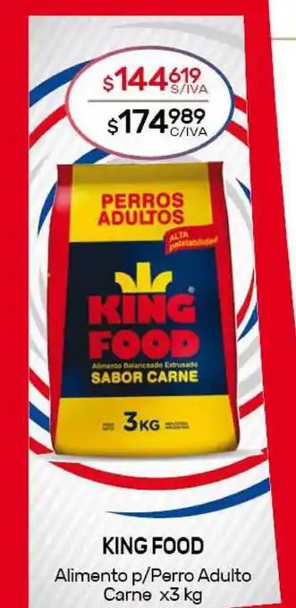 Nini Mayorista King Food Alimento p/Perro Adulto Carne x3kg oferta