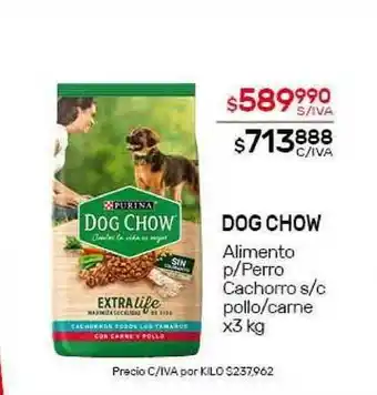 Nini Mayorista Purina Dog Chow Alimento p/Perro Cachorro s/c pollo/carne x3kg oferta