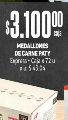 Makro Medallones de carne paty oferta