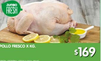 Jumbo Pollo fresco x kg oferta