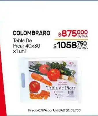 Nini Mayorista Colombraro Tabla De Picar 40x30x1uni oferta