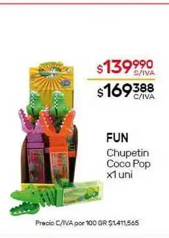 Nini Mayorista Fun Chupetin Coco Pop x1 uni oferta