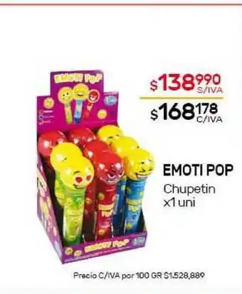 Nini Mayorista Emoti Pop Chupetin x1 uni oferta