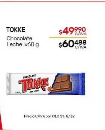 Nini Mayorista Tokke Chocolate Leche x60g oferta