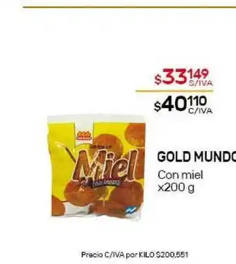 Nini Mayorista Gold Mundo Con miel x200g oferta
