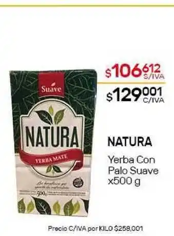 Nini Mayorista Natura Yerba Con Palo Suave x500g oferta