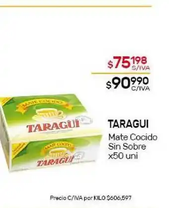 Nini Mayorista Taragüi Mata Cocido Sin Sobre x50 uni oferta
