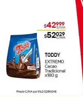 Nini Mayorista Toddy Extremo Cacao Tradicional x180g oferta