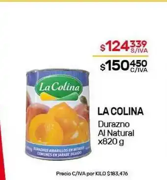 La Colina Durazno Al Natural x820g