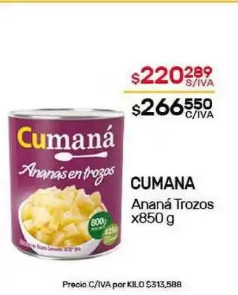 Nini Mayorista Cumaná Ananá Trozos x850g oferta