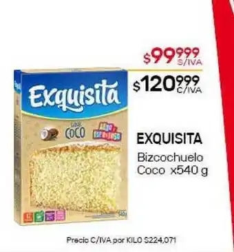 Nini Mayorista Exquisita Bizcochuelo Coco x540g oferta