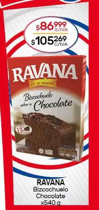 Nini Mayorista Ravana Bizcochuelo Chocolate x540g oferta
