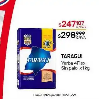 Nini Mayorista Taragui Yerba 4flex Sin palo x1kg oferta