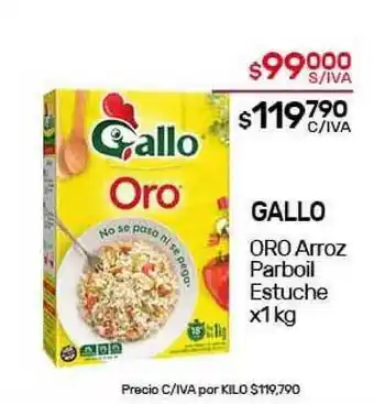 Nini Mayorista Gallo Oro Arroz Parboil Estuche x1kg oferta