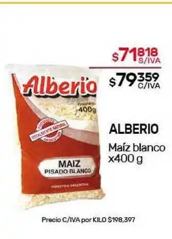 Nini Mayorista Alberio Maíz blanco x400g oferta