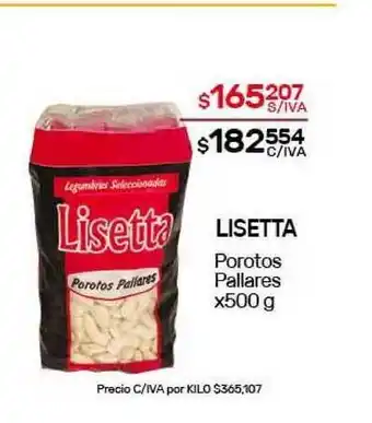 Nini Mayorista Lisetta Porotos Pallares x500g oferta