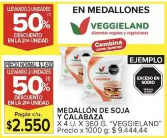 Carrefour Veggieland medallón de soja y calabaza oferta