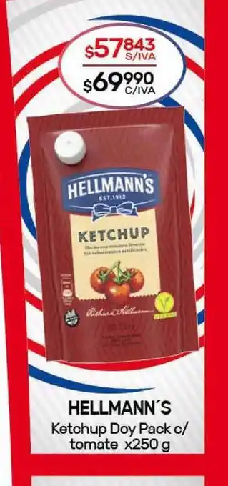 Nini Mayorista Hellmann's Ketchup Doy Pack c/tomate x250g oferta
