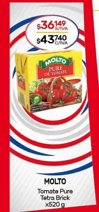 Moto Tomate Pure Tetra Brick x520g