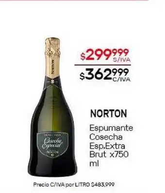 Nini Mayorista Norton Espumante Cosecha Esp. Extra Brut x750ml oferta