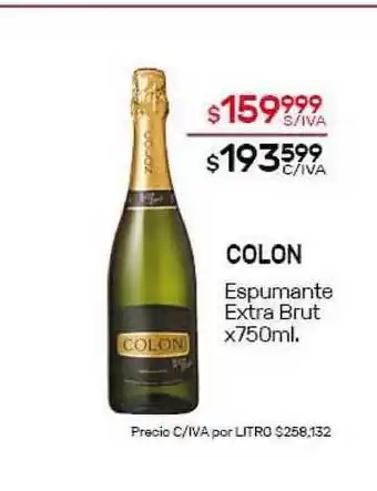 Nini Mayorista Colon Espumante Extra Brut x750ml oferta