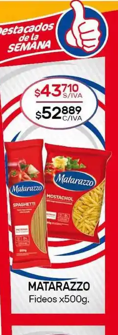 Nini Mayorista Matarazzo Fideos x500g oferta