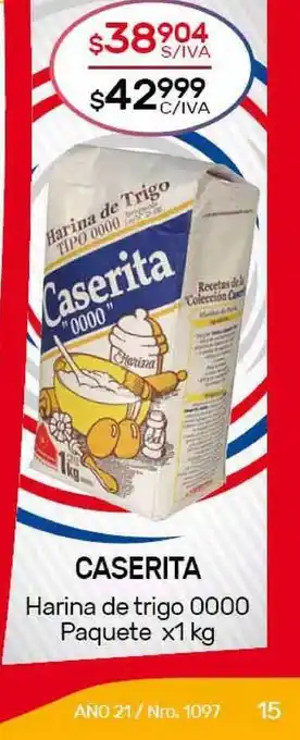 Nini Mayorista Caserita Harina de trigo 0000 Paquete x1kg oferta