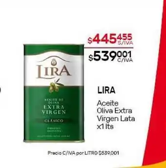 Nini Mayorista Lira Aceite Oliva Extra Virgen Lata x1lts oferta