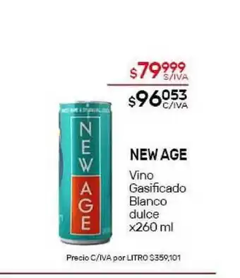 Nini Mayorista New Age Vino Gasificado Blanco dulce x260ml oferta