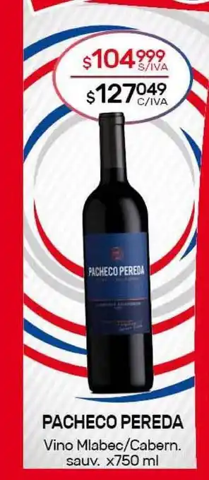 Nini Mayorista Pacheco Pereda Vino Malbec/Cabernet sauv. x750ml oferta