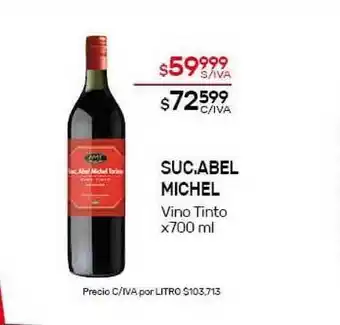 Nini Mayorista Suc. Abel Michel Vino Tinto x700ml oferta