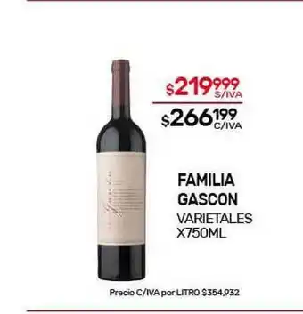 Nini Mayorista Familia Gascon x750ml oferta