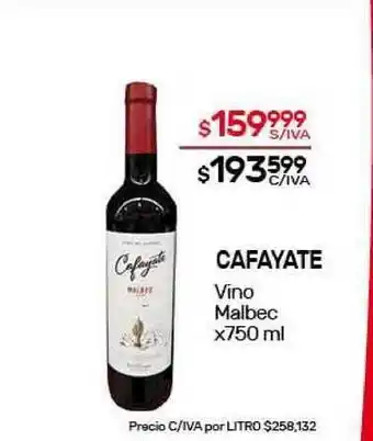 Nini Mayorista Cafayate Vino Malbec x750ml oferta