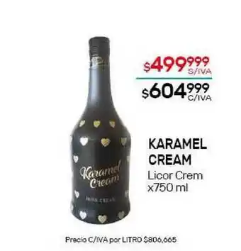 Nini Mayorista Karamel Cream Licor Crem x750ml oferta