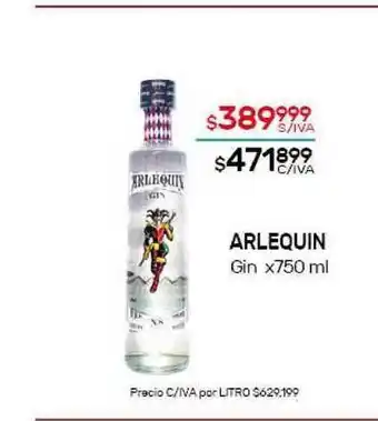 Nini Mayorista Arlequin Gin x750ml oferta