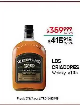 Nini Mayorista Los Criadores Whisky x1lts oferta