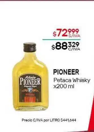 Nini Mayorista Pioneer Petaca Whisky x200ml oferta
