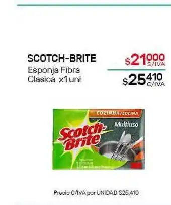 Nini Mayorista Scotch-Brite Esponja Fibra Clasica x1 uni oferta