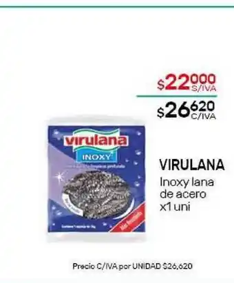 Nini Mayorista Virulana Inoxy Lana de acero x1 uni oferta