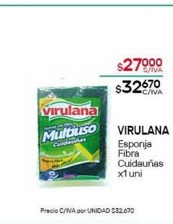 Nini Mayorista Virulana Esponja Fibra Cuidauñas x1 uni oferta