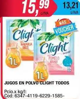 Maxiconsumo Clight Jugos En Polvo Todos 1L oferta