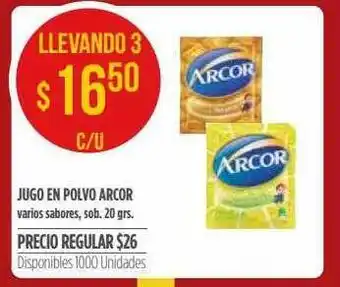 Supermercados Vea Jugo En Polvo Arcor 20grs oferta