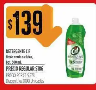 Supermercados Vea Detergente Cif x 500 ml oferta