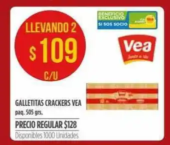 Supermercados Vea Galletitas Crackers Vea 505grs oferta