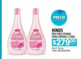 Pigmento Hinds Rosa Doble Vitamina Crema Corporal x 125ml oferta