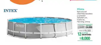 La Anonima Pileta Estructural C Bomba Escalera Y Covertor Intex oferta