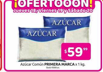 Cordiez Azucar Comun Primera Marca x 1kg oferta