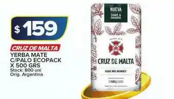 Carrefour Maxi Cruz De Malta Yerba Mate C Palo Ecopack x 500grs oferta